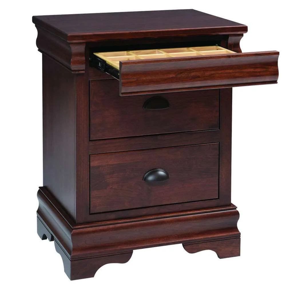 Luxembourg 2 Drawer Nightstand - Hidden Drawer - Image 2