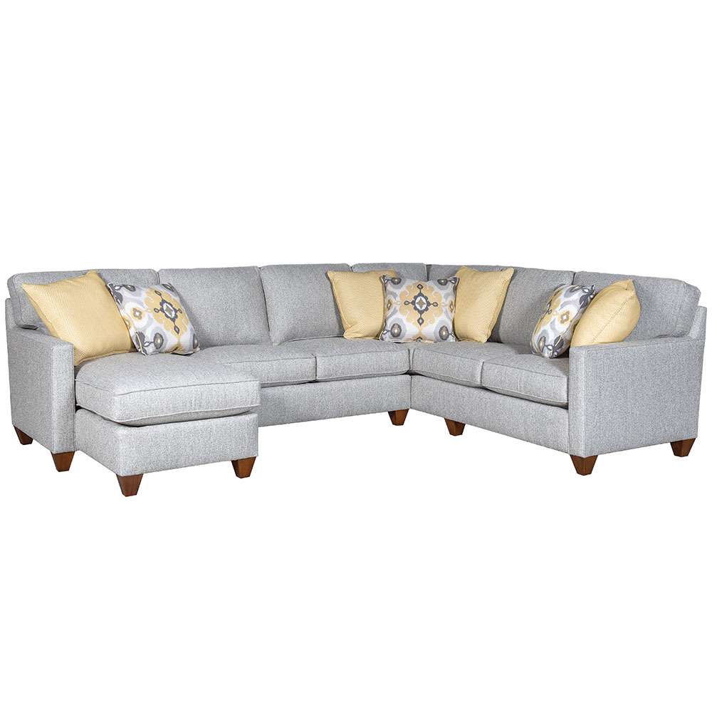 3830F-Chaise Sectional-Raven Stainless