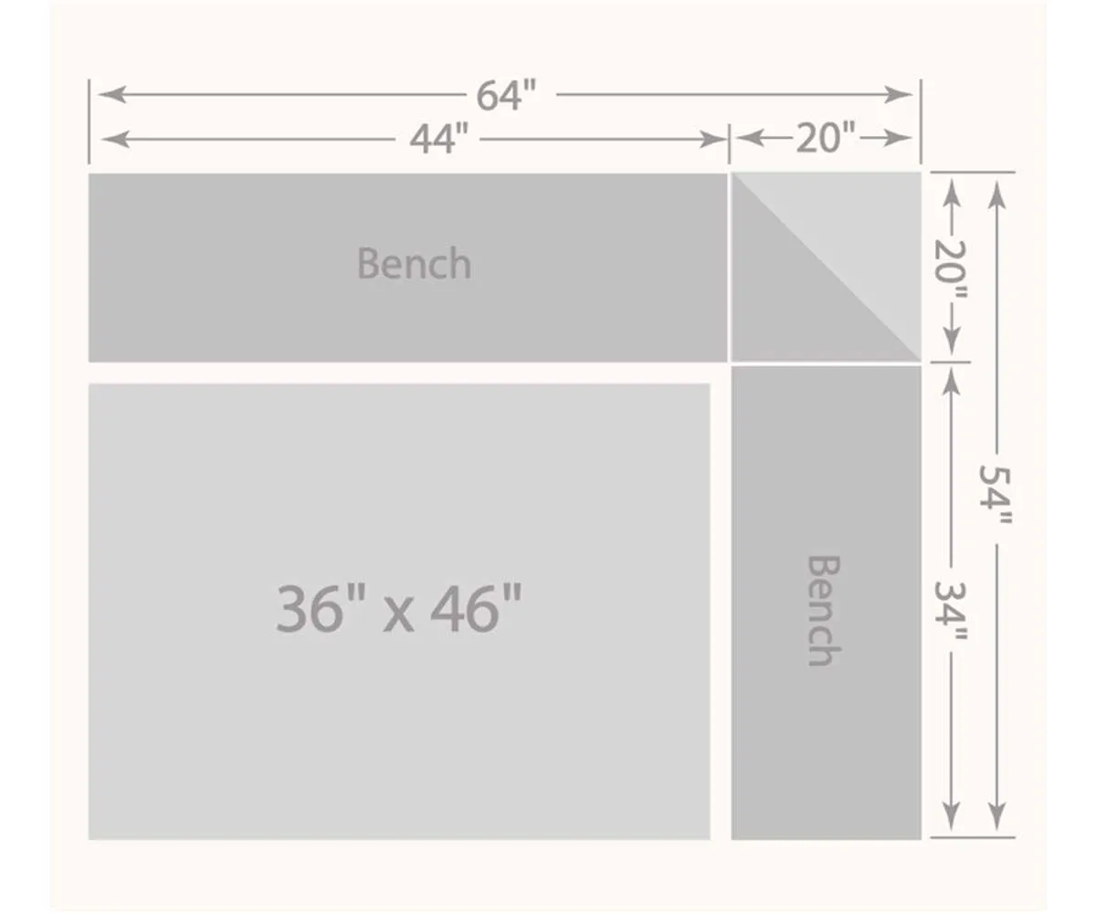 Mission Corner Dining Nook 5 Piece Set - Image 4