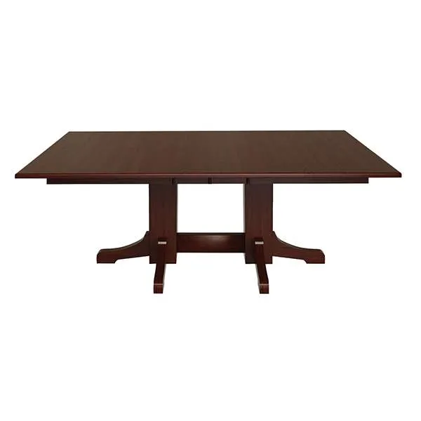 Mission Double Pedestal Dining Table