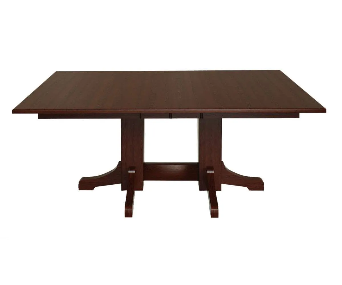 Mission Double Pedestal Dining Table