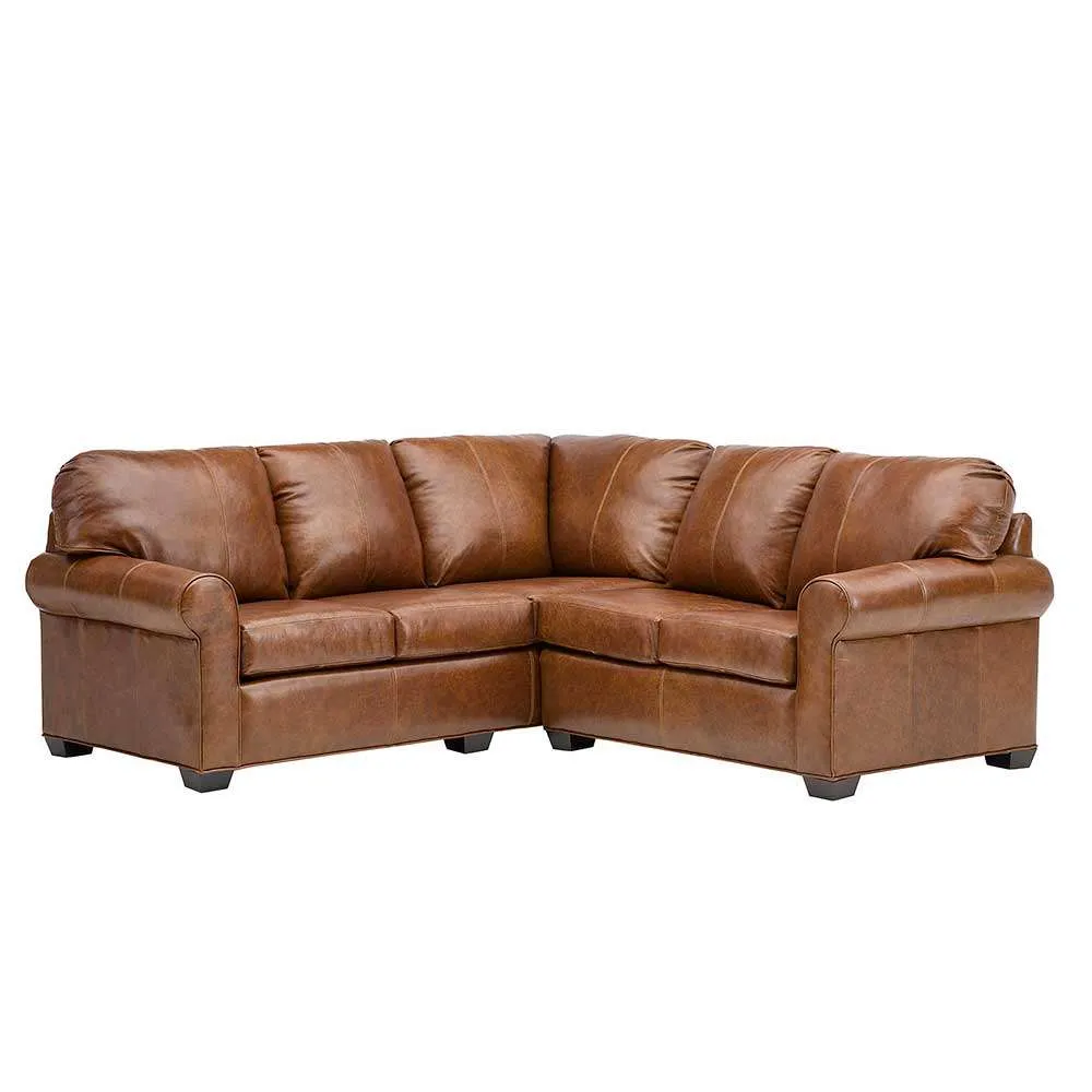 2640 Brown Leather Sectional Sofa