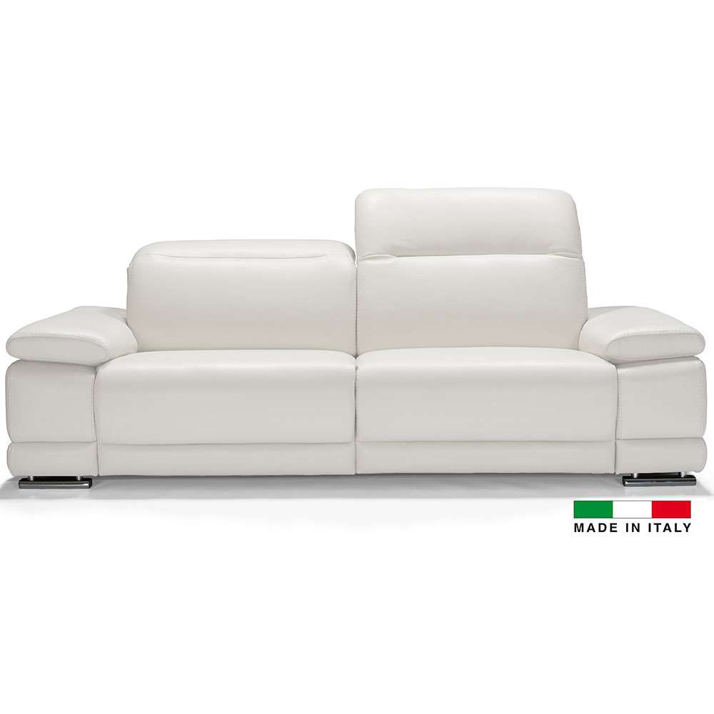 Escape Italian Leather Sofa- White