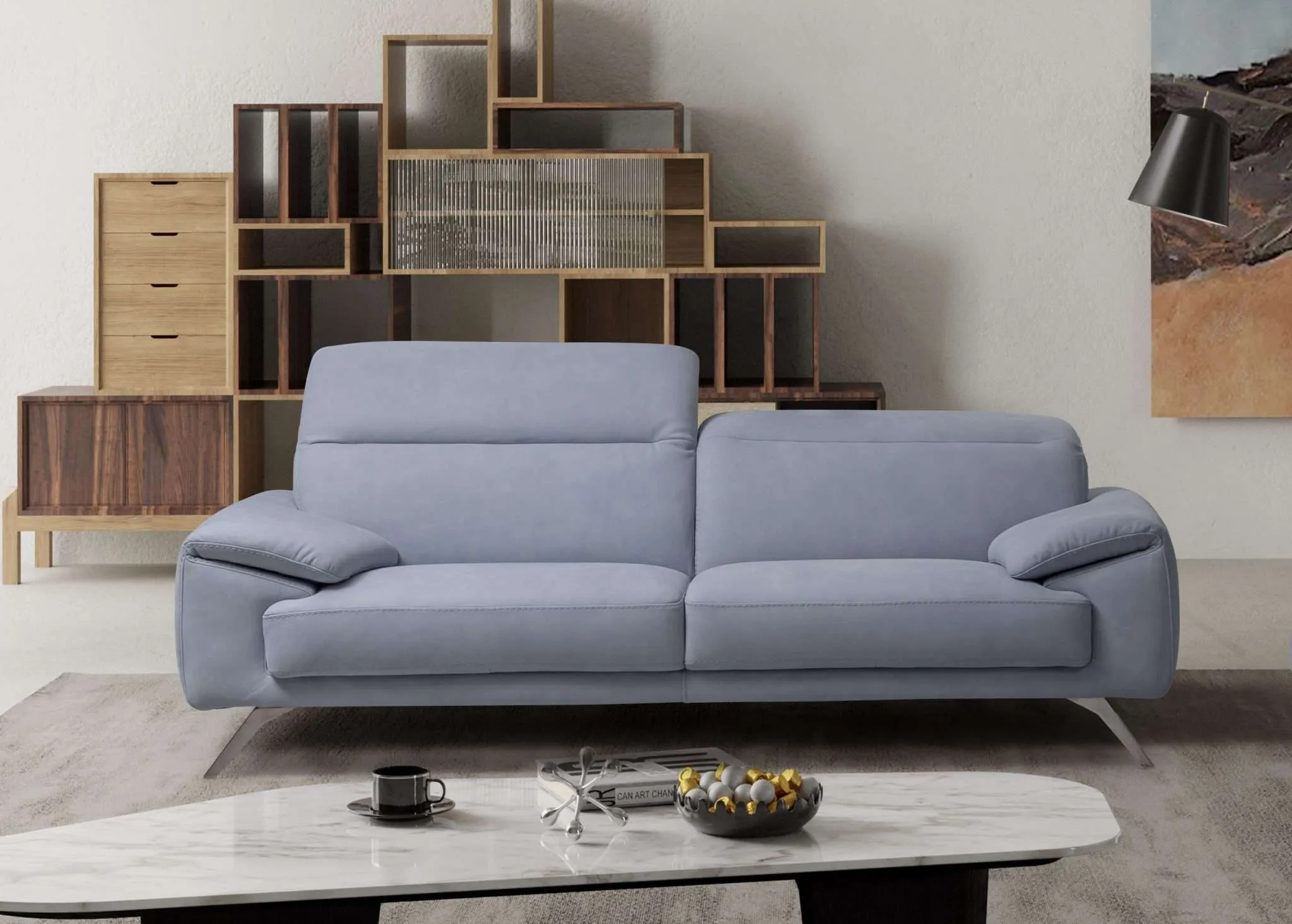 Swing Sofa Italian Leather LBLU