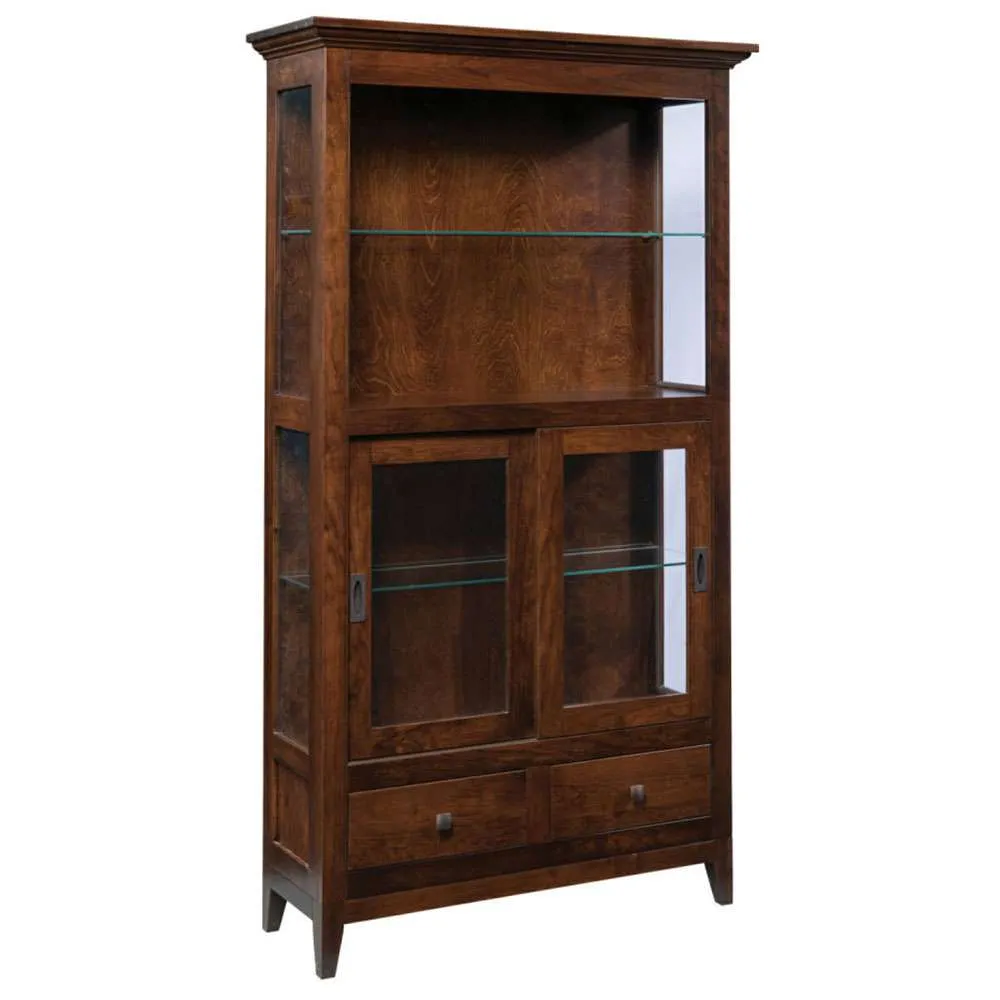 Savannah-2-Door-Hutch-w-Glass