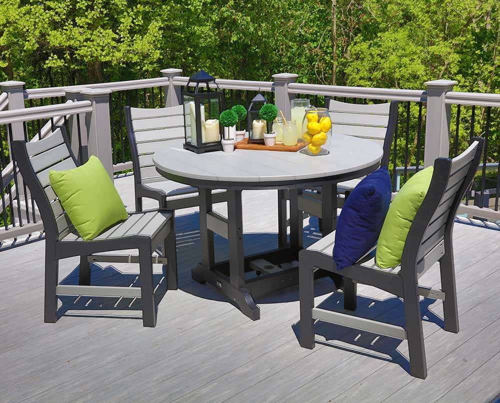 48-round-dining-table-Bristol-Dining-Chairs-Light-Gray-on-Black