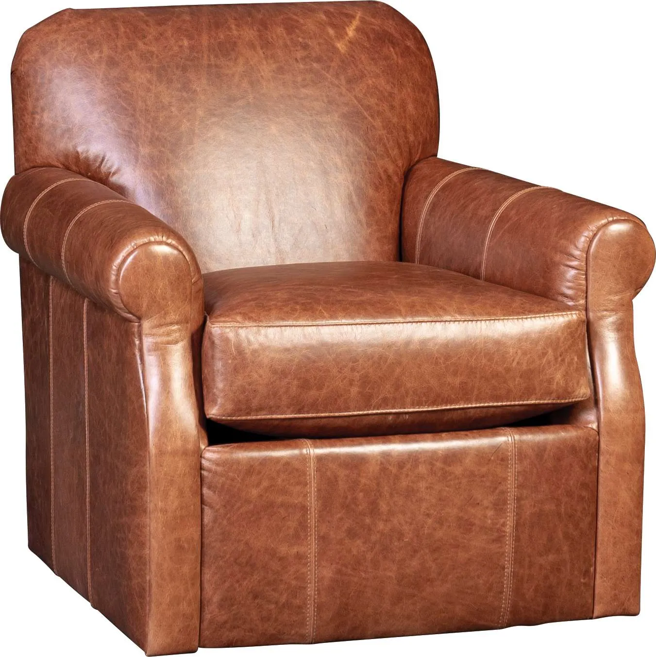 1313L Swivel Chair Vacchetta Leather-Walnut