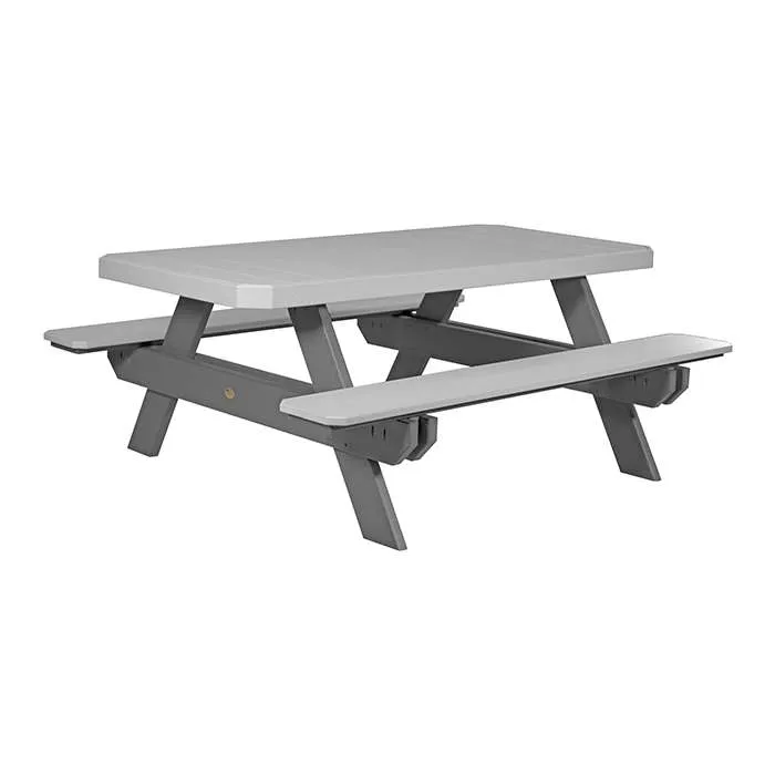 72" Rectangular Outdoor Poly Picnic Table