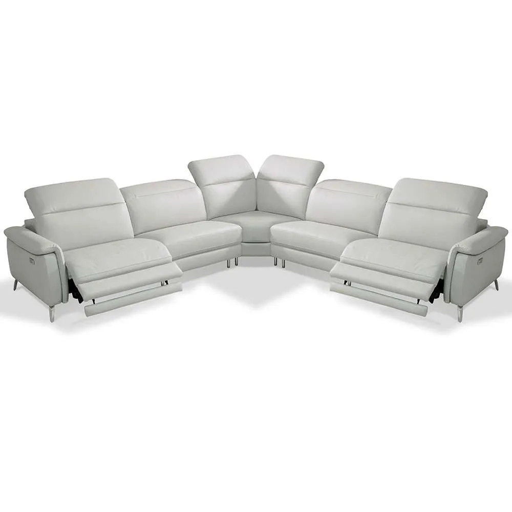 5 Piece Oxford Italian Leather Sectional